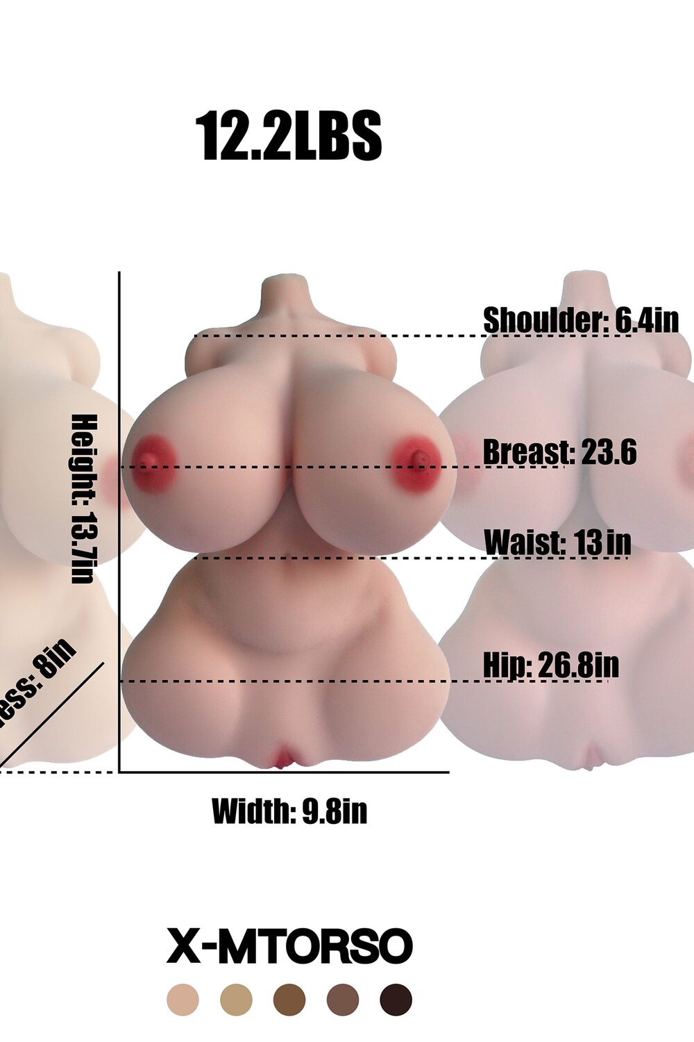 Reseña del juguete sexual femenino de TPE con torso XM de 35 cm/1 pie cuadrado - Climax Doll
