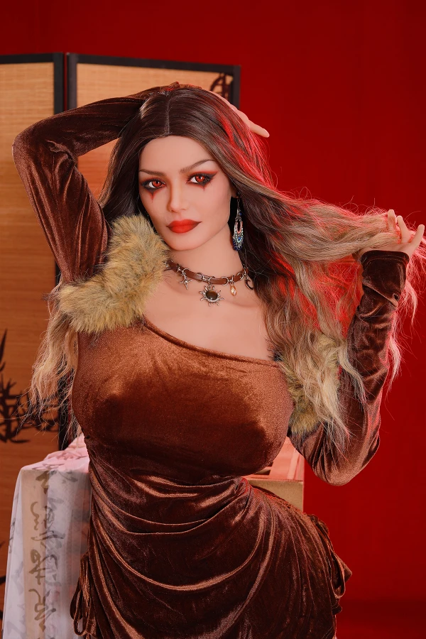 Muñeca Rifrano - Oferta exclusiva: Muñeca sexual gótica tetona Paula, 168 cm de altura y pechos grandes