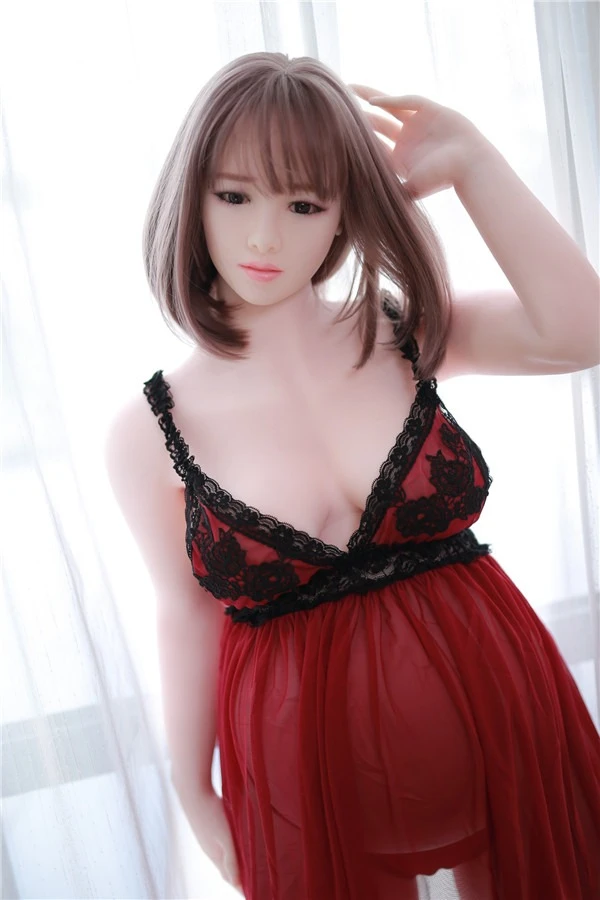 Muñeca sexual embarazada de piel clara JY Doll Elena de 160 cm con cabeza intercambiable