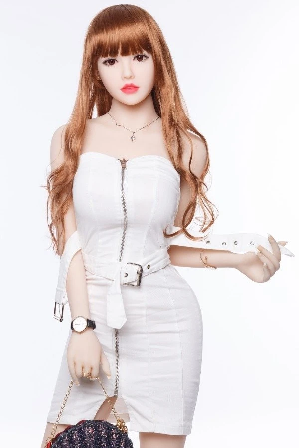 Muñeca sexual coreana asiática Aibei Nicole de 158 cm de piel clara con segunda cabeza de cortesía