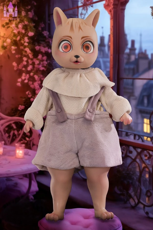 Reseña de la muñeca sexual Dolls Castle, la adorable gata Bearrie, con integración perfecta entre cabeza y cuerpo.