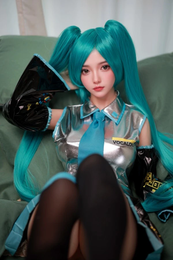 DIMU DOLL - Muñeca sexual de silicona de 166 cm con cabeza de Hatsune Miku inspirada en el anime