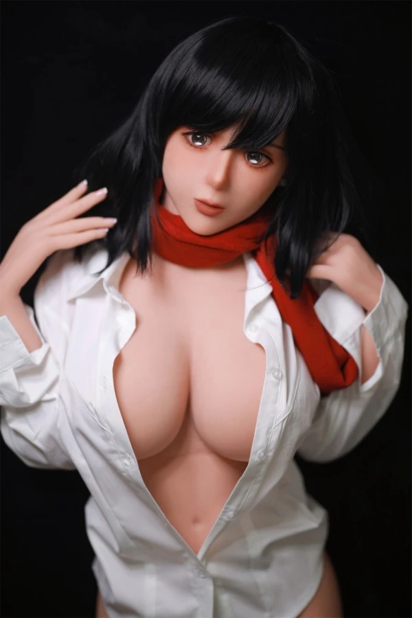Muñeca sexual realista Fire Doll Brielle de 156 cm, tamaño real, con opción de doble cabeza y características corporales auténticas.