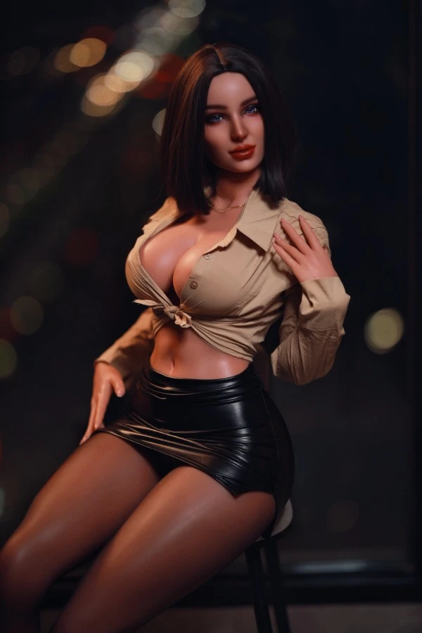 JY Doll - Muñeca sexual de silicona Jayda ultra realista con curvas, 163 cm