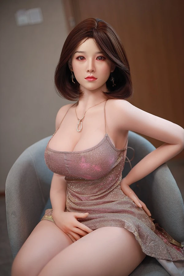 JY Doll - Jaylee - Muñeca sexual japonesa asiática tetona de 157 cm con cabello corto y cabeza de silicona