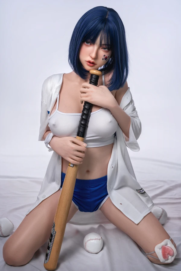 Reseña completa: Muñeca sexual de silicona coreana Davina de 158 cm con cabello azul y mandíbula móvil con estructura oral de Orange In