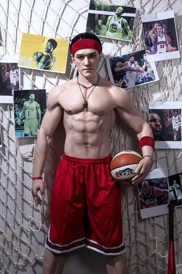 Muñeco masculino musculoso realista Andrew de pie a 180 cm