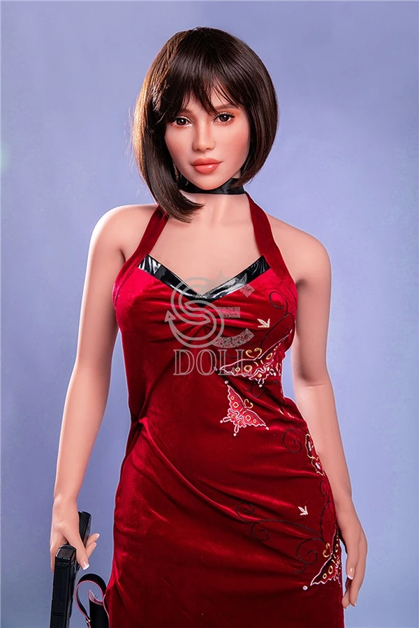 Muñeca sexual realista de pelo corto negro, Lina, de 163 cm, de SEDOLL