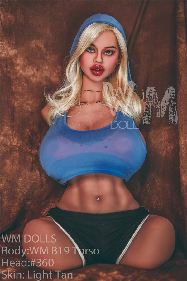 Muñeca sexual rubia de cuerpo completo WM Dolls Avalynn de 85 cm con curvas generosas