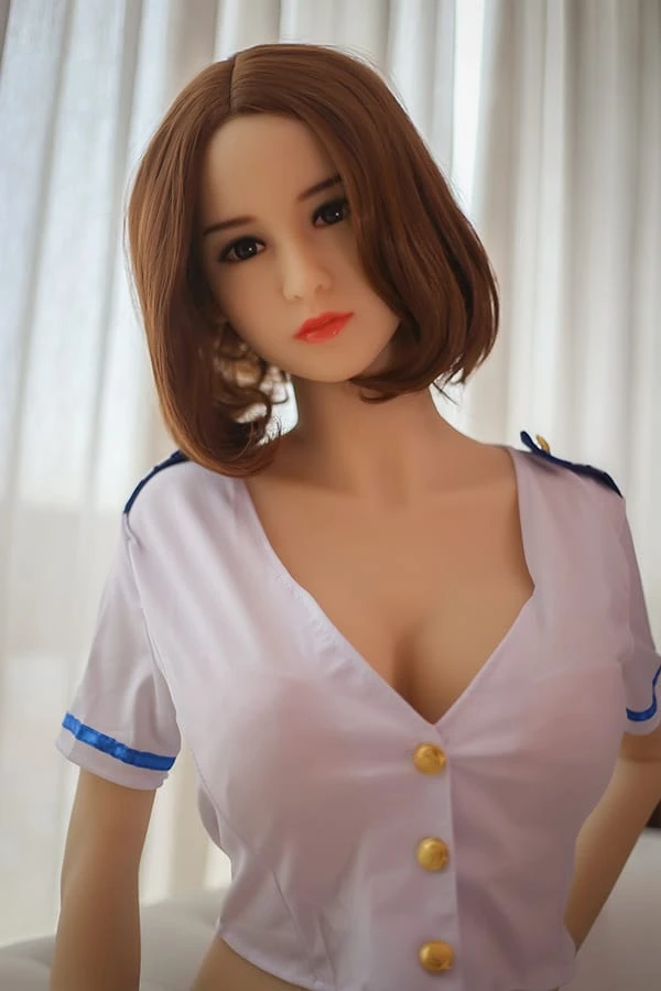 Muñeca sexual WM Dolls, azafata asiática japonesa de pelo corto, cosplay, Robin, 165 cm, con segunda cabeza de cortesía.