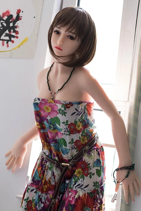 Muñeca sexual japonesa adorable de tamaño completo WM Dolls Maggie con pechos pequeños de 156 cm, incluye una segunda cabeza gratis.