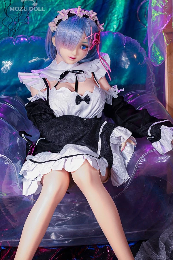 Muñeca MOZU - Muñeca sexual de anime Rem de 145 cm con traje de baño y atuendo de cortesía