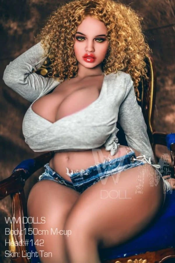 Muñeca sexual WM Dolls Catherine de 150 cm con curvas impresionantes y una segunda cabeza extra