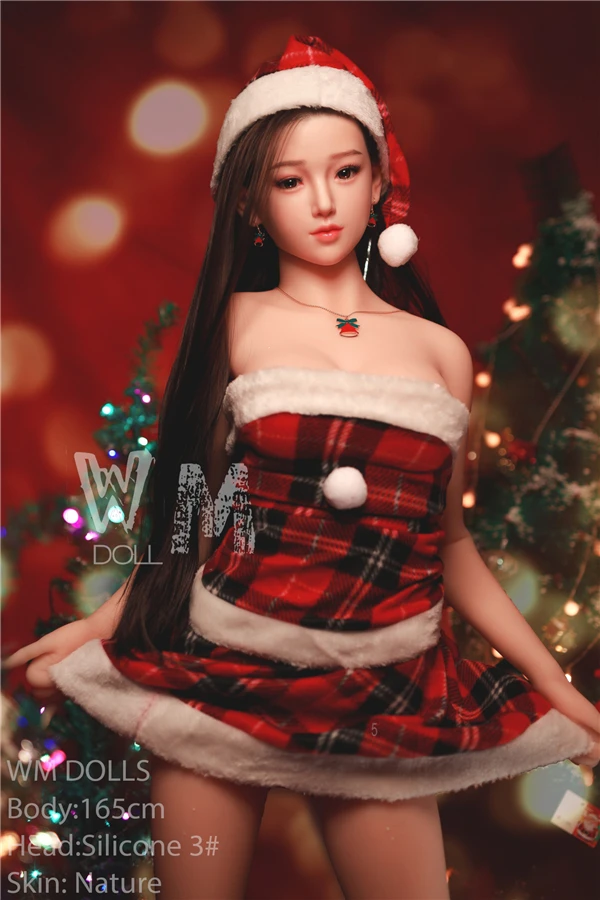 Muñeca navideña atractiva de silicona de tamaño natural WM Dolls Jane de 165 cm. Incluye cabeza adicional gratis.