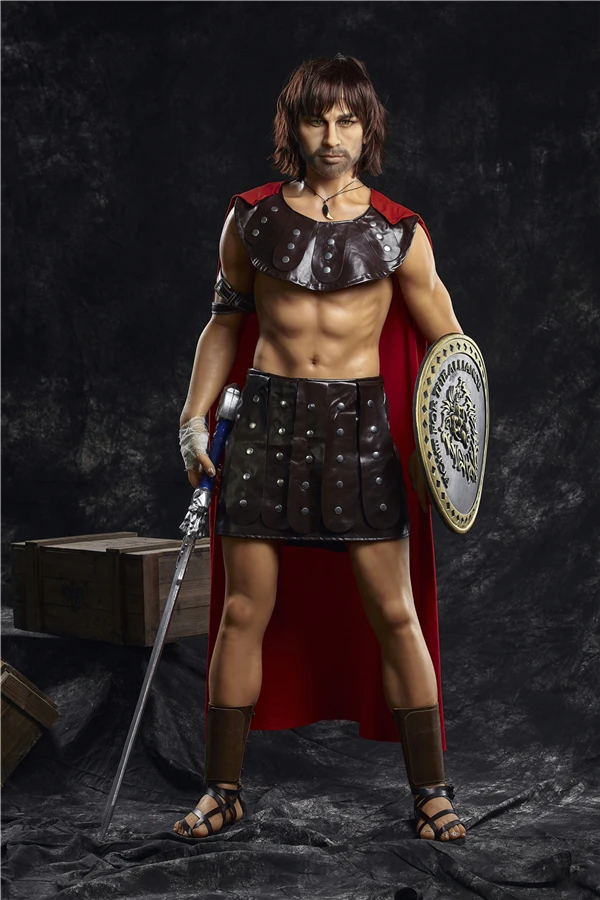 Muñeca sexual masculina Irontech Liam de 162 cm, de fantasía, musculosa y madura, con cabeza de silicona.