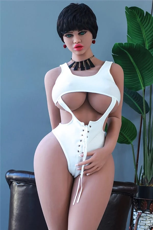 Muñeca Aibei - Muñeca de amor africana sexy Willow de 160 cm con una segunda cabeza de regalo