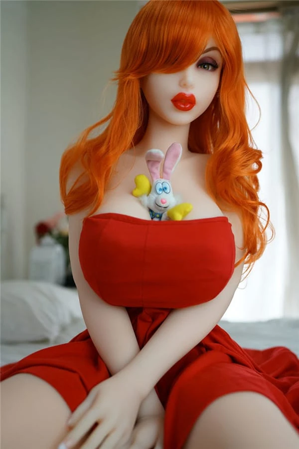 Muñeca sexual de anime pelirroja Piper Doll Jessica Rabbit de 150 cm con diseño de cabeza y cuerpo sin costuras