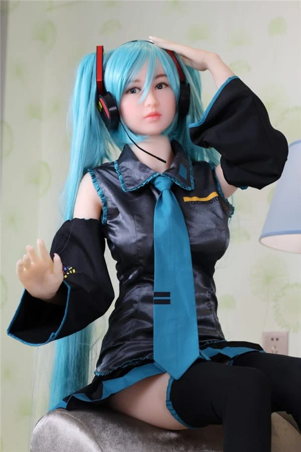Muñeca sexual de fantasía japonesa asiática adorable de tamaño natural WM Dolls inspirada en Hatsune Miku de 165 cm, incluye una segunda cabeza gratis